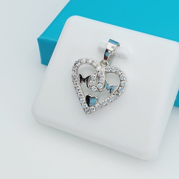 "925 Sterling Silver CZ Beautiful Mom Pendant for Women, 1USPAR4087 - Picture 3 of 11